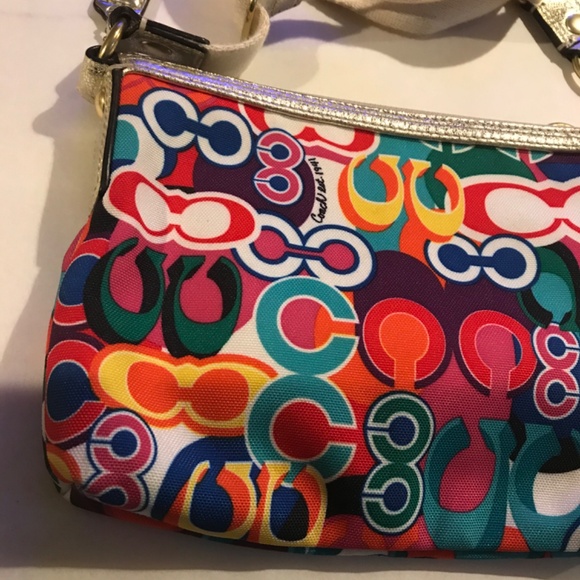 Coach Poppy Pop C Swingpack Brass/Multicolor/Gold - Picture 6 of 13